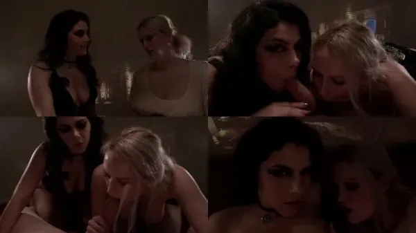 Blonde Brunette Cosplay Creampie POV Close-Up